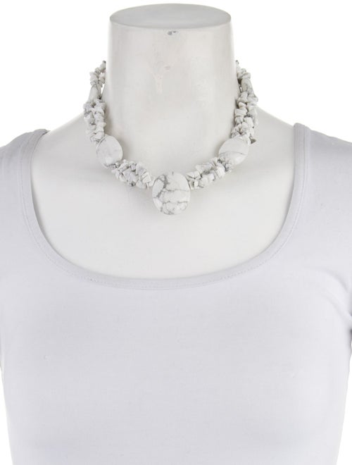 Necklace 14K Howlite Bead Strand Necklace