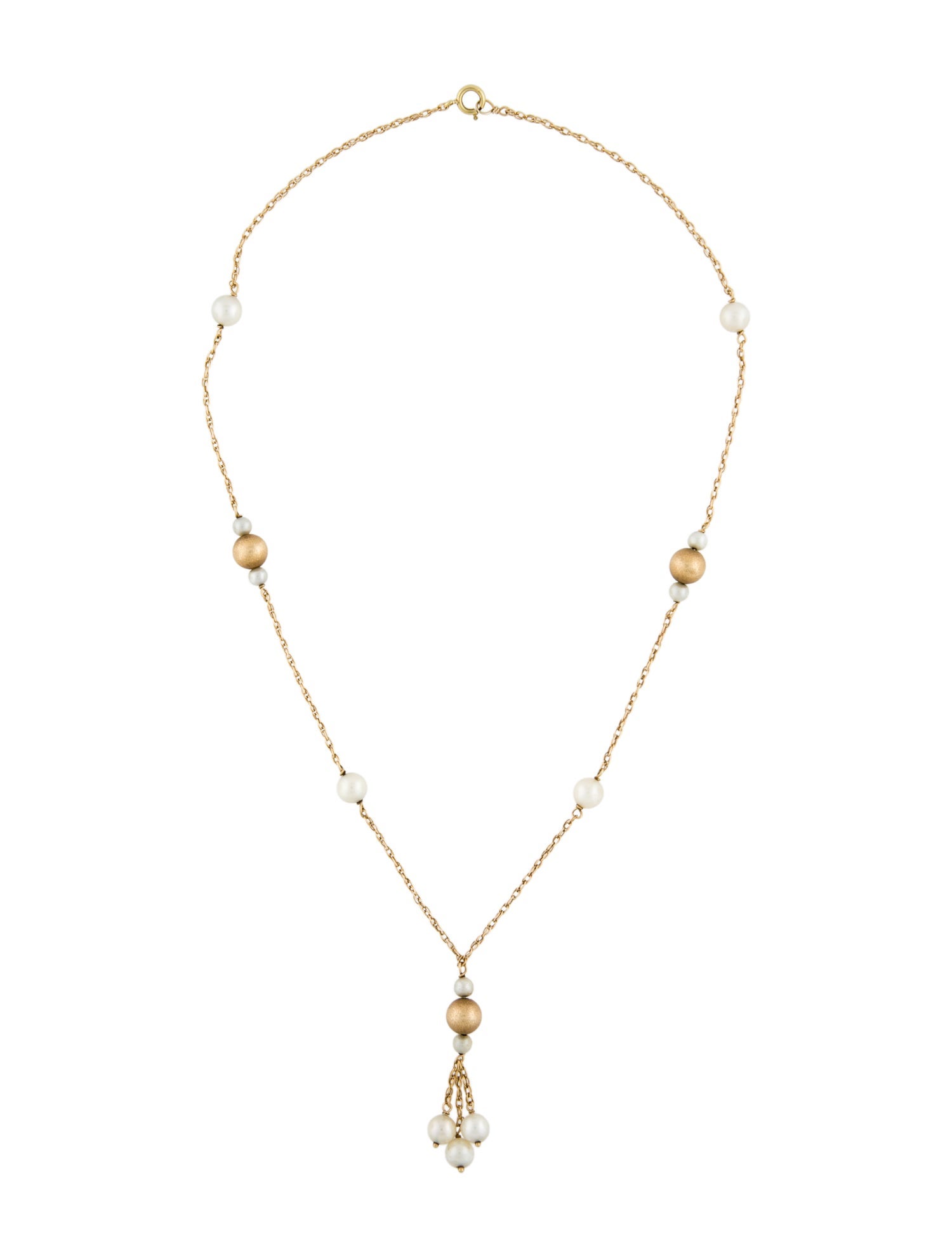 Necklace 14K Pearl Bead Lavalier