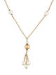 Necklace 14K Pearl Bead Lavalier Necklace