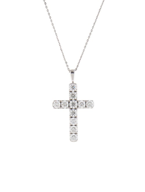 Necklace 14K 4.53ctw Lab-Grown Diamond Cross Pendant Necklace