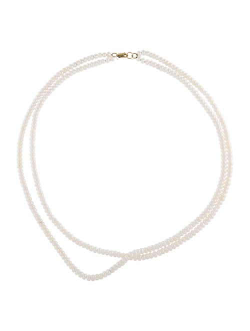 Necklace 14K Pearl Double Strand Collar Necklace