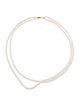 Necklace 14K Pearl Double Strand Collar Necklace