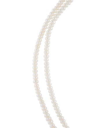 Necklace 14K Pearl Double Strand Collar Necklace