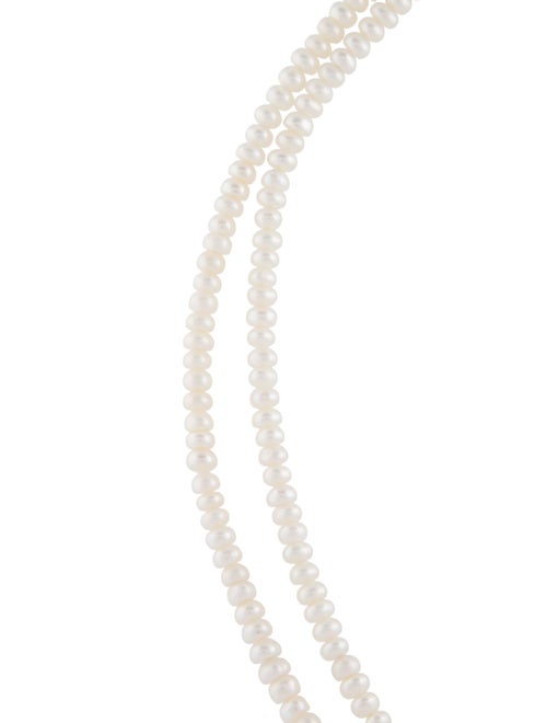 Necklace 14K Pearl Double Strand Collar Necklace