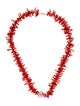 Necklace 14K Coral & Pearl Pendant Necklace