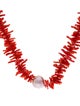 Necklace 14K Coral & Pearl Pendant Necklace