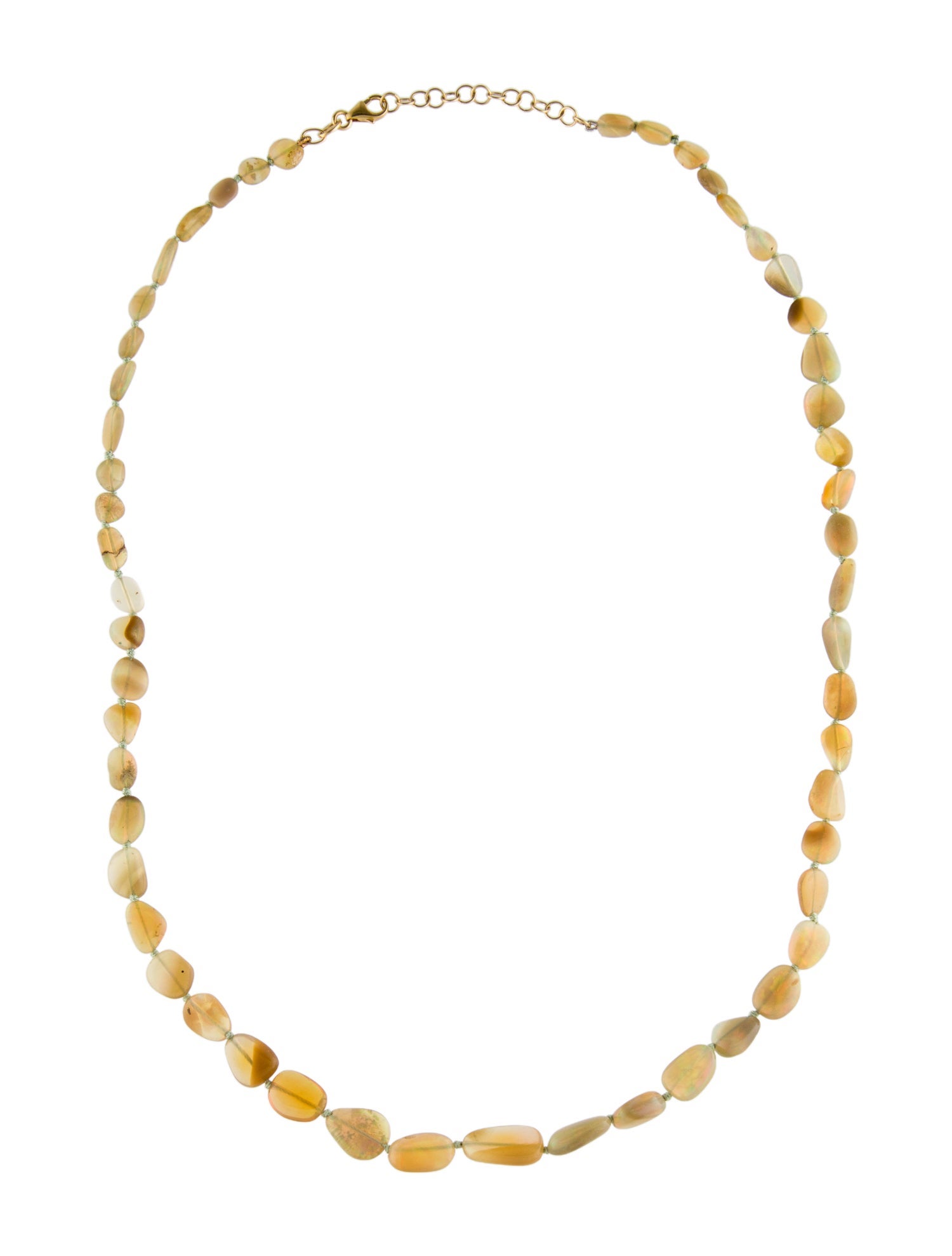 Necklace 14K Opal Bead Strand Necklace
