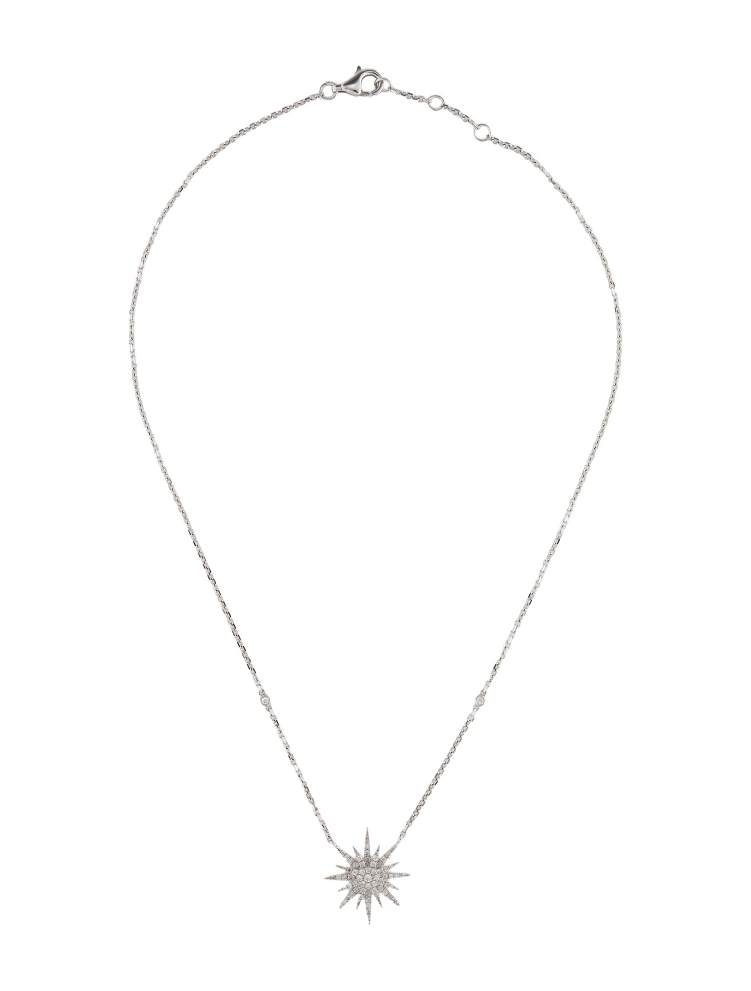 Necklace 18K Diamond Starburst Pendant