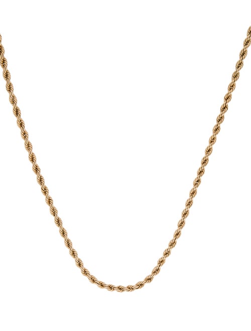 Necklace 14K Rope Chain Necklace