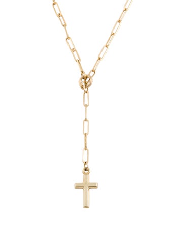 Necklace 10K Cross Pendant Lavalier Necklace