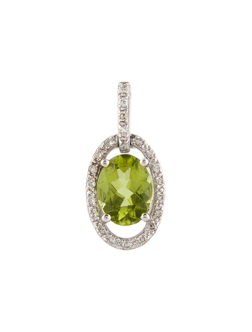 Necklace 14K 1.84ct Peridot & Diamond Pendant