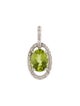 Necklace 14K 1.84ct Peridot & Diamond Pendant