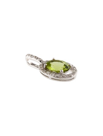 Necklace 14K 1.84ct Peridot & Diamond Pendant