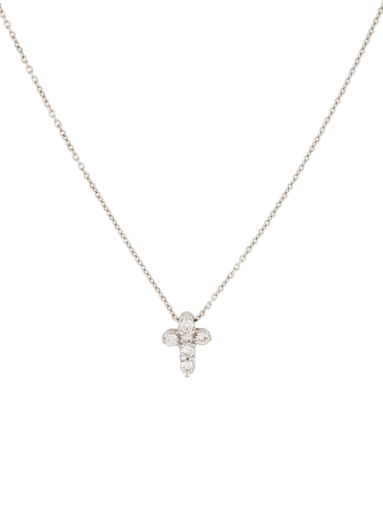 Necklace 14K Diamond Cross Pendant Necklace