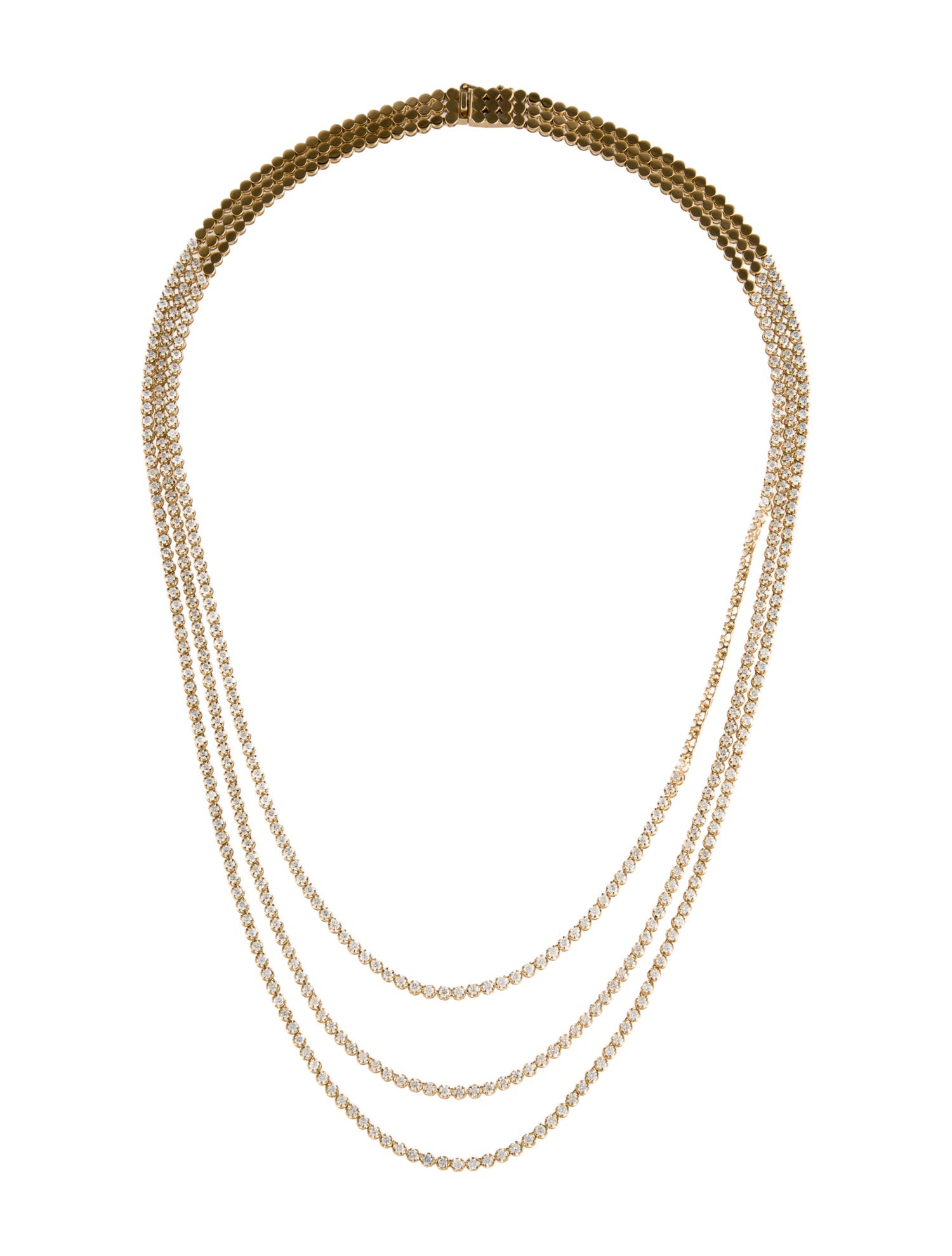 Necklace 14K 6.06ctw Diamond Multistrand Necklace