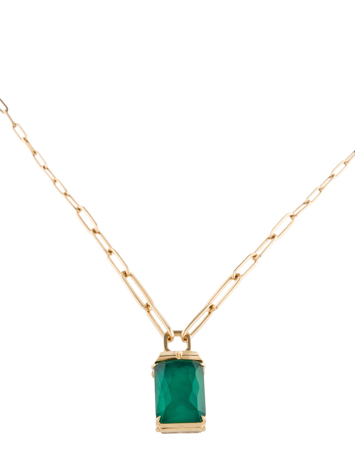 Stephen Webster 18K Quartz ,Synthetic Opal Doublet & Emerald Crystal Haze Tablet Twister Pendant Necklace