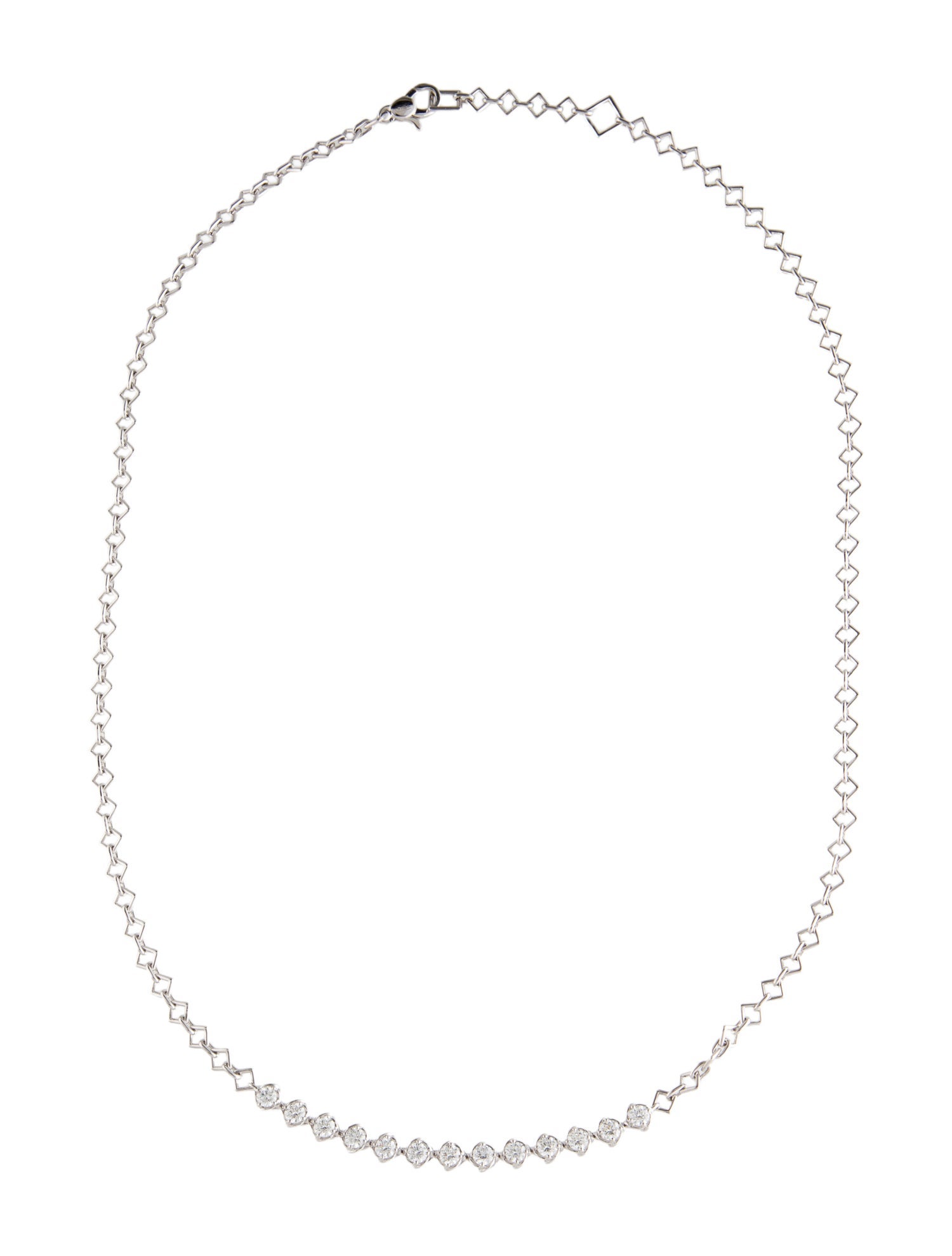 Necklace 18K 1.20ctw Diamond Chain Collar