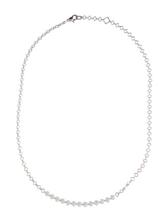 Necklace 18K 1.20ctw Diamond Chain Collar Necklace