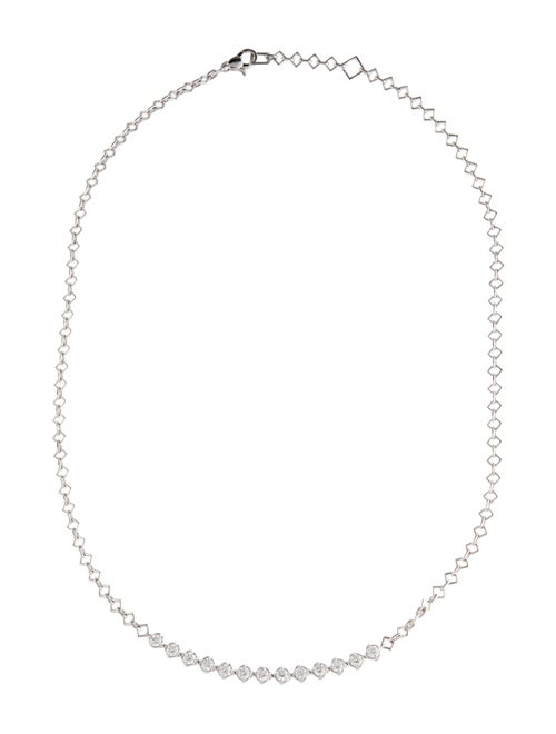 Necklace 18K 1.20ctw Diamond Chain Collar Necklace