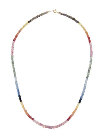 Necklace 18K Multicolor Sapphire Bead Necklace