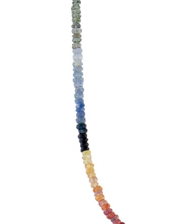 Necklace 18K Multicolor Sapphire Bead Necklace