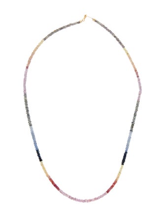 Necklace 18K Sapphire Bead Strand Necklace
