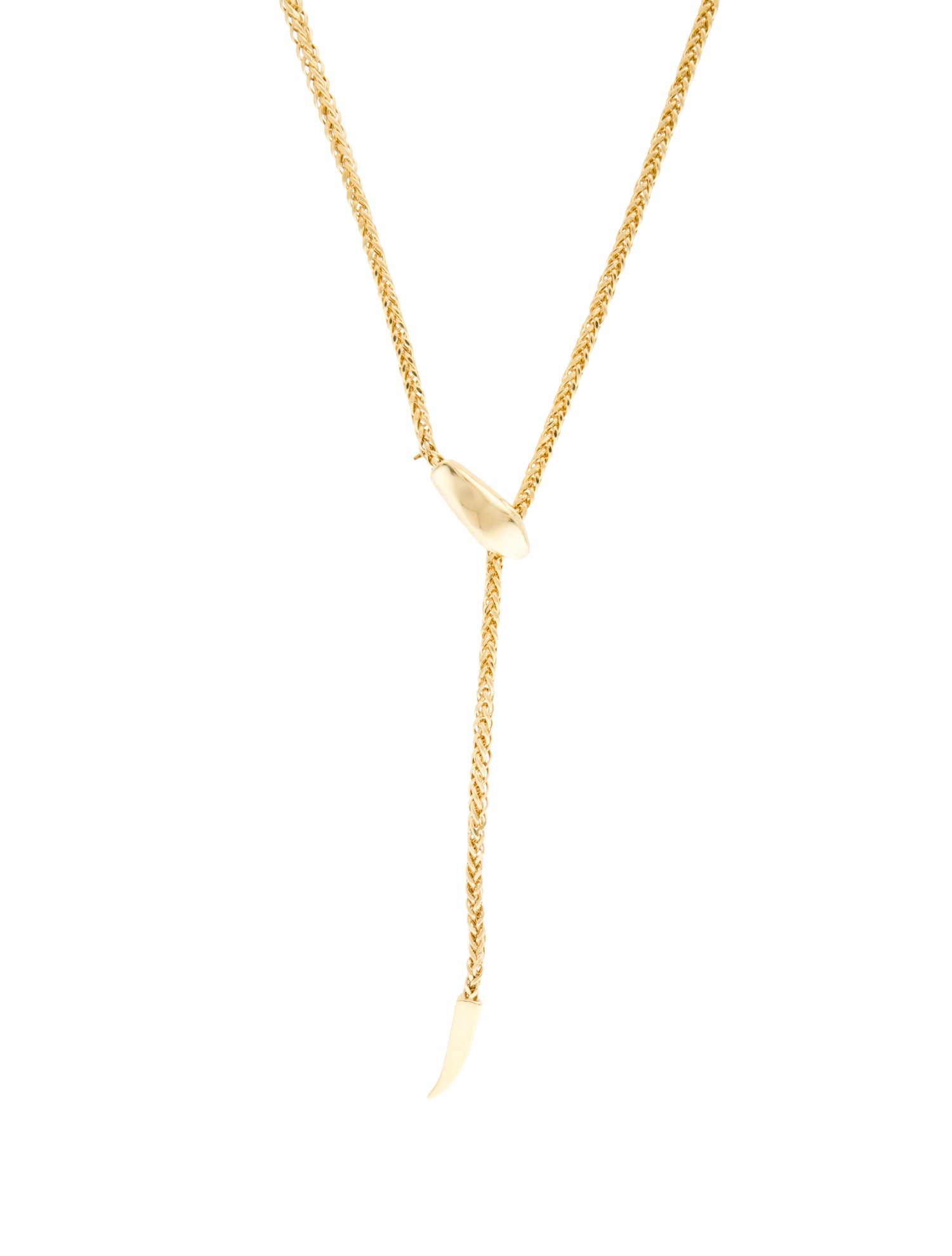 Necklace 14K Snake Lariat