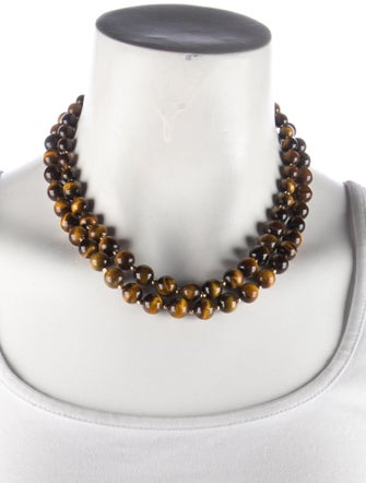 Necklace 14K Tiger's Eye Bead Necklace