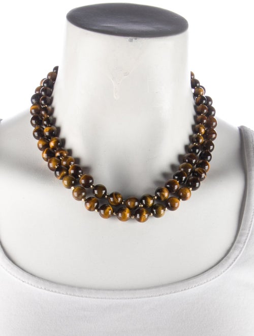 Necklace 14K Tiger's Eye Bead Necklace