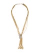 Necklace 14K 1.40ctw Diamond Multistrand Lariat Necklace