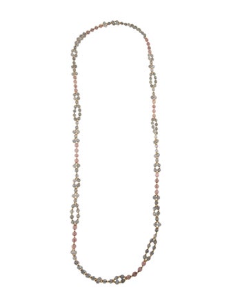 Necklace 10K Labradorite & Rose Quartz Bead Necklace