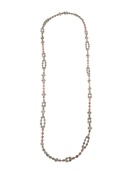 Necklace 10K Labradorite & Rose Quartz Bead Necklace