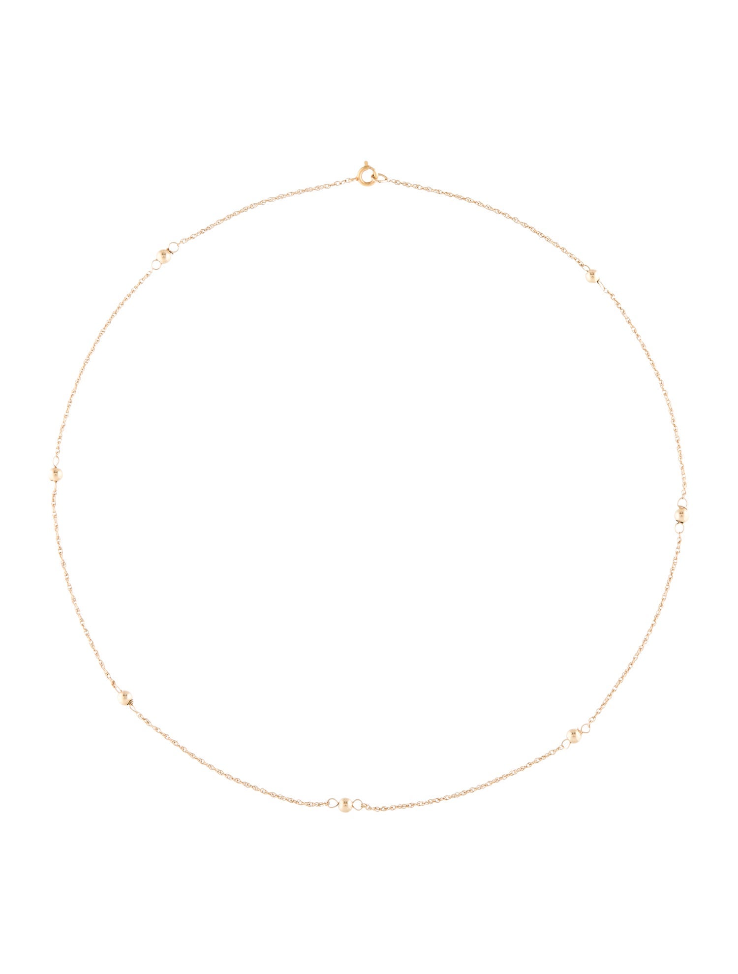 Necklace 14K Ball Station Chain