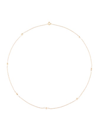 Necklace 14K Ball Station Chain Necklace