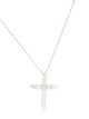 Necklace Platinum 1.54ctw Cross Pendant Necklace