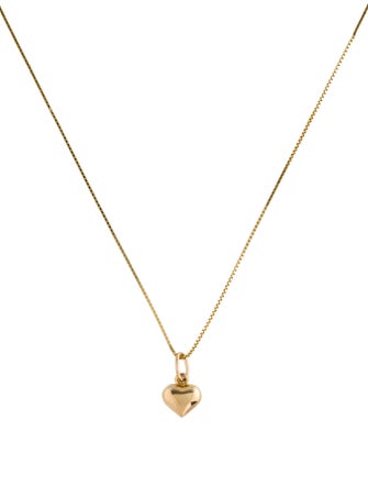 Necklace 14K Puffed Heart Pendant Necklace
