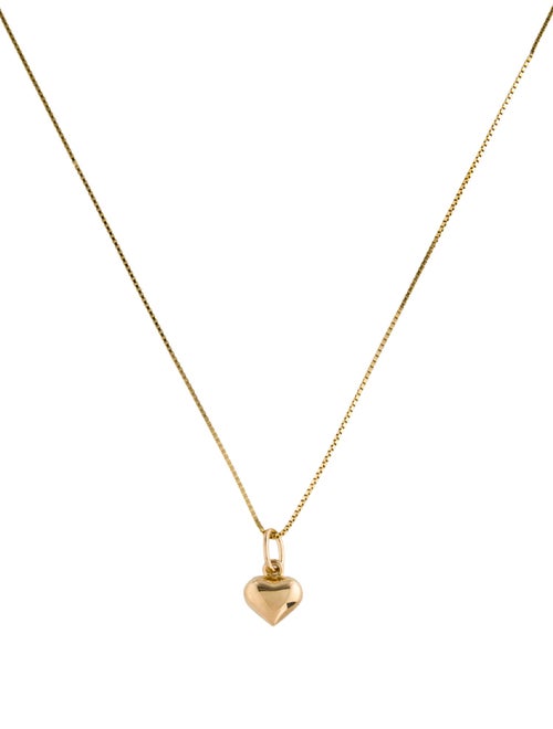 Necklace 14K Puffed Heart Pendant Necklace