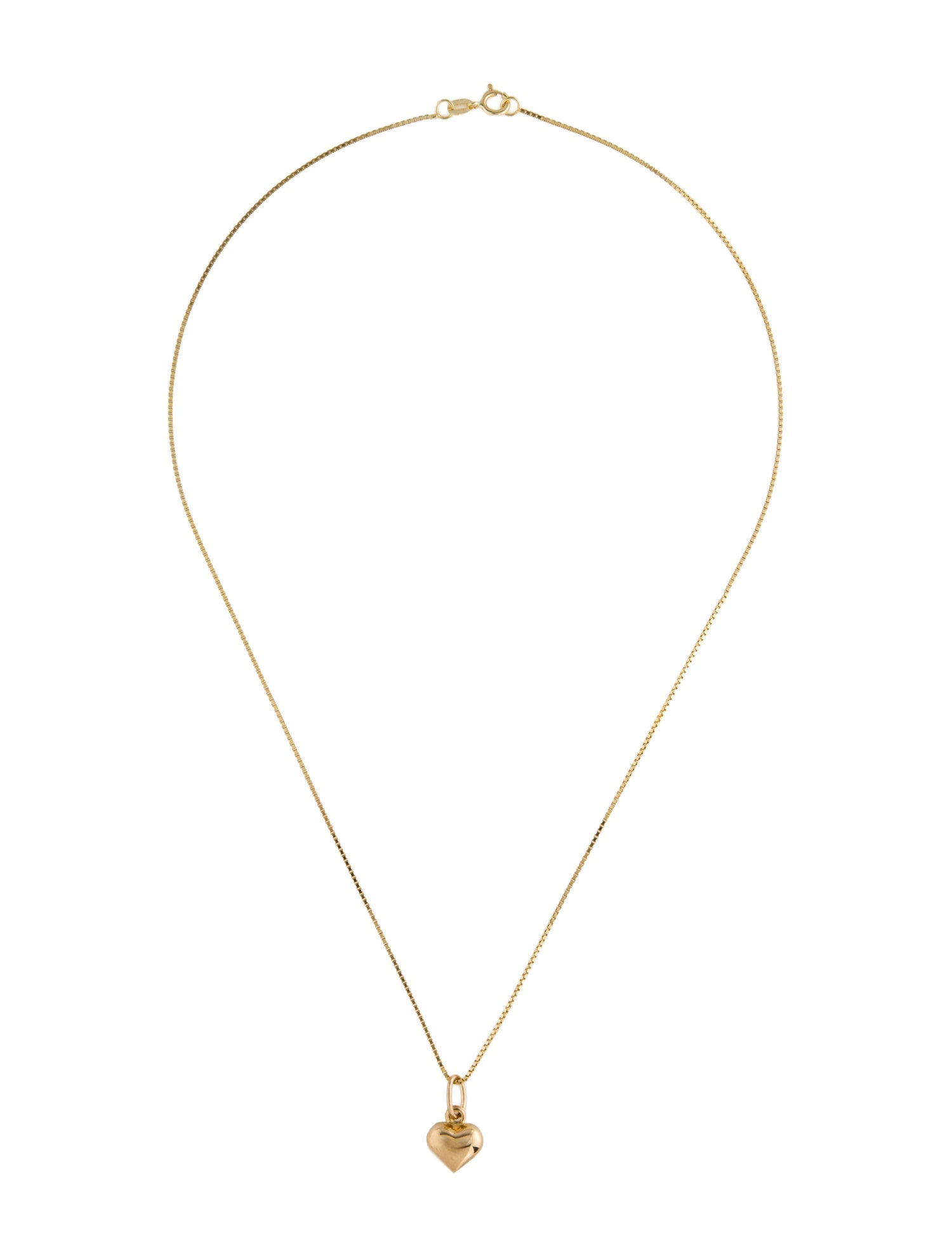 Necklace 14K Puffed Heart Pendant