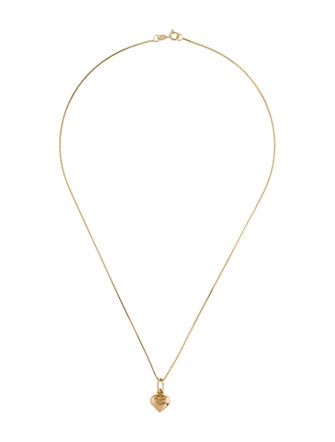 Necklace 14K Puffed Heart Pendant Necklace