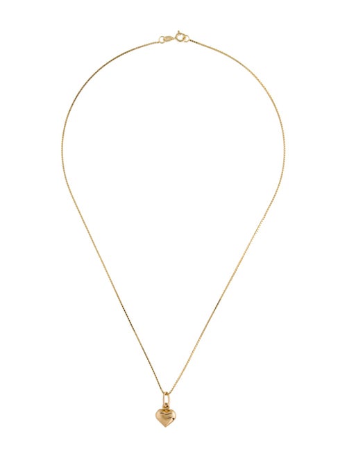 Necklace 14K Puffed Heart Pendant Necklace