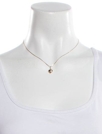 Necklace 14K Puffed Heart Pendant Necklace