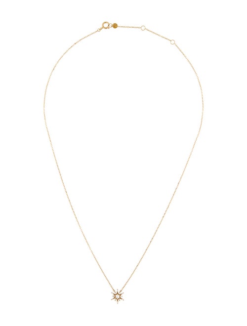 Necklace 18K Diamond Snowflake Pendant Necklace