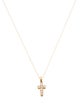Necklace 14K Diamond Mini Cross Pendant Necklace
