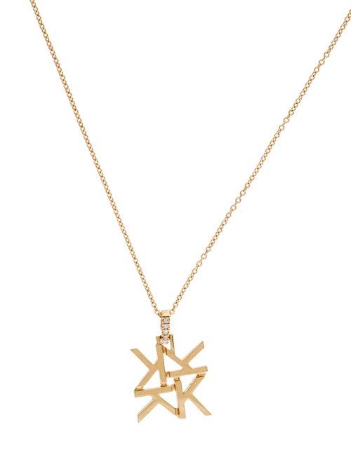 Necklace 18K Diamond 'K' Initial Pendant Necklace