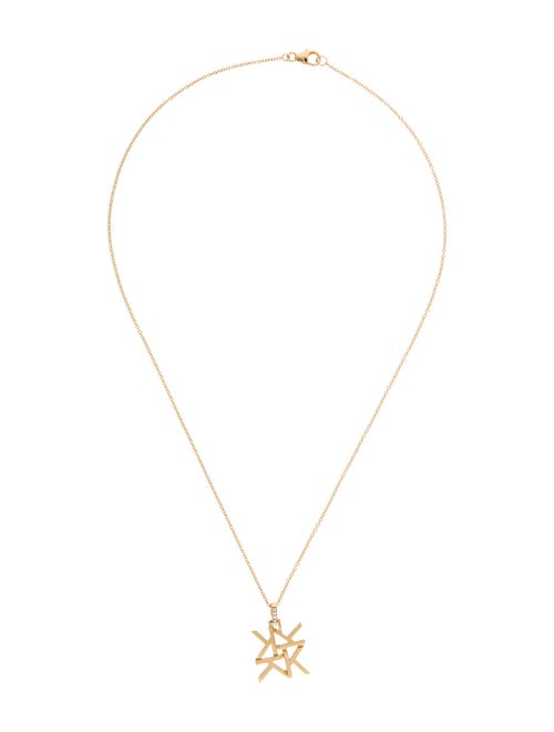 Necklace 18K Diamond 'K' Initial Pendant Necklace