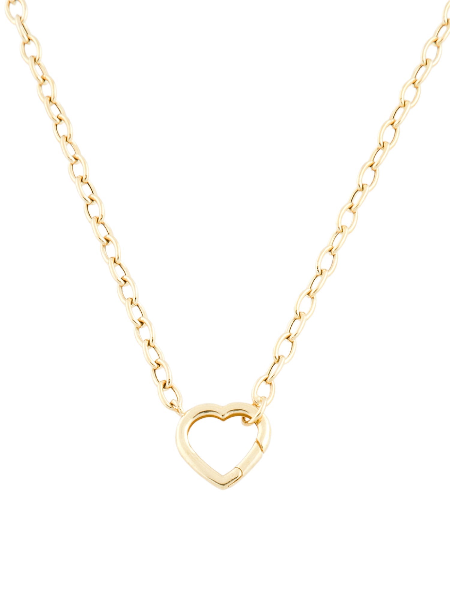 Necklace 14K Heart Clasp Pendant
