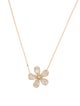 Necklace 18K Diamond Flower Pendant Necklace