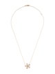 Necklace 18K Diamond Flower Pendant Necklace