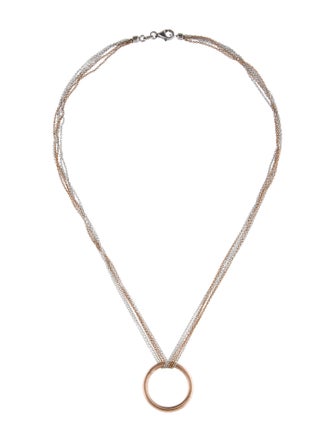 Necklace 14K Circle Pendant Necklace