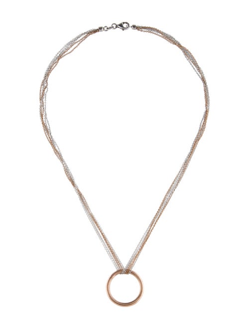 Necklace 14K Circle Pendant Necklace
